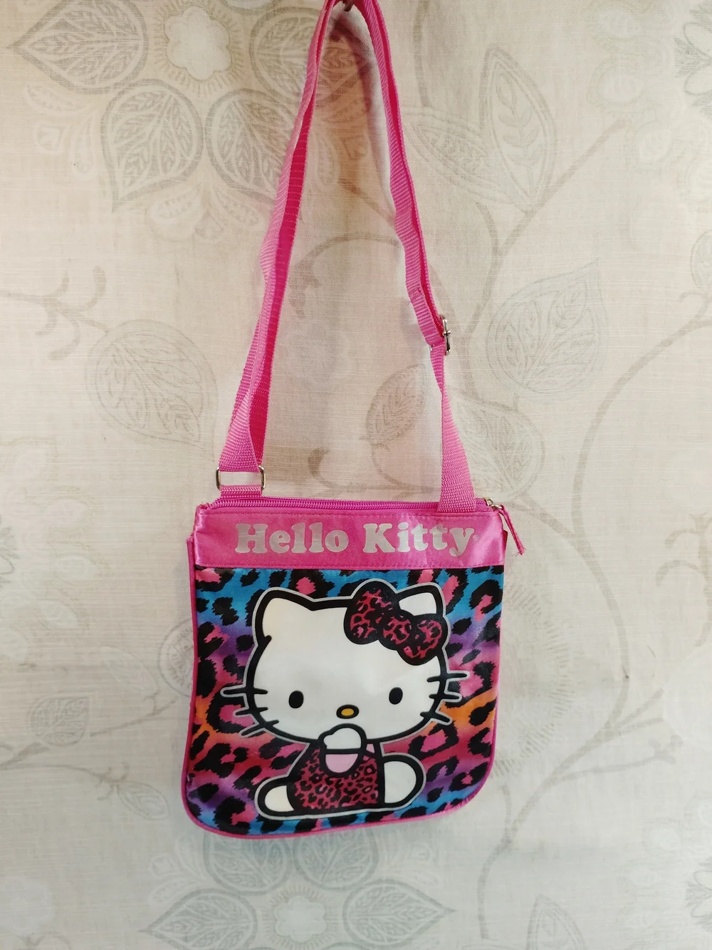 Hello Kitty Kids Pink Leopard Print Crossbody Bag